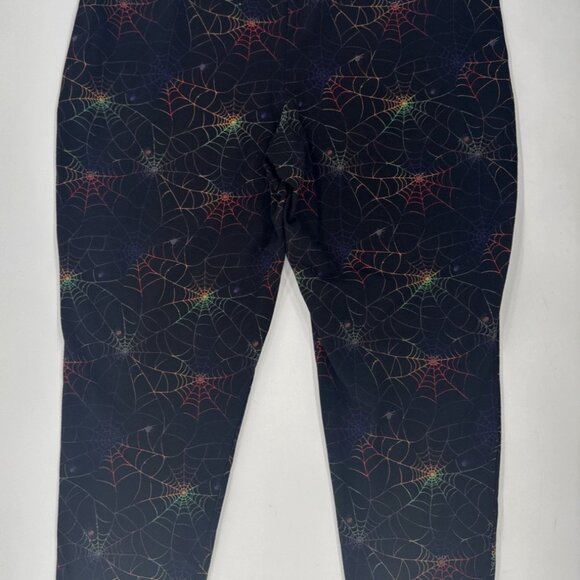 Torrid Leggings Rainbow Spiderweb Print Womens Plus Size 3 Stretch Colorful NEW - Picture 9 of 9